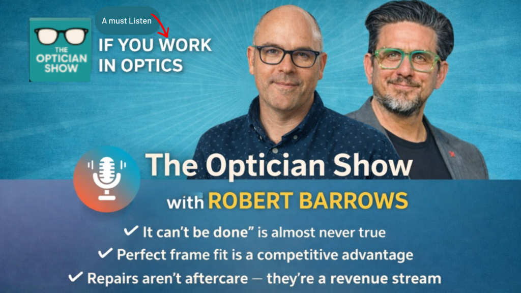 social media marketing for opticians podcast discussion with Rob burrows