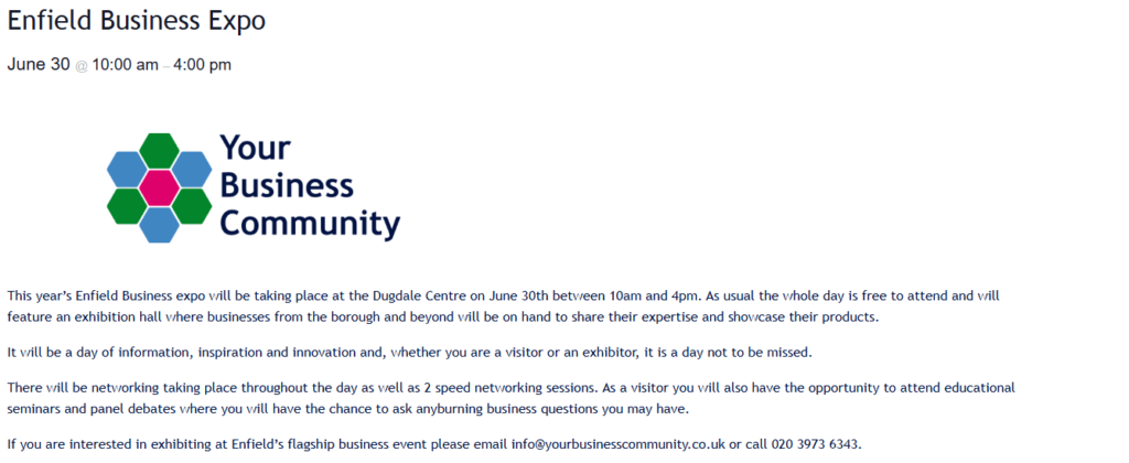 Enfiled Business EXpo