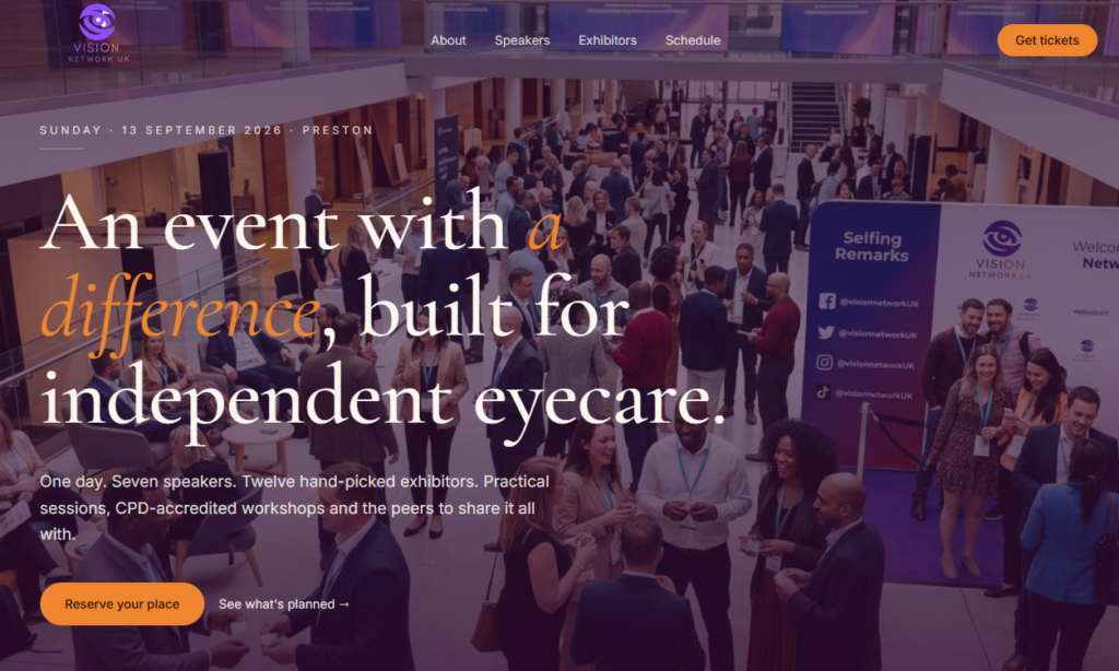 An event with a difference, built for independent eyecare