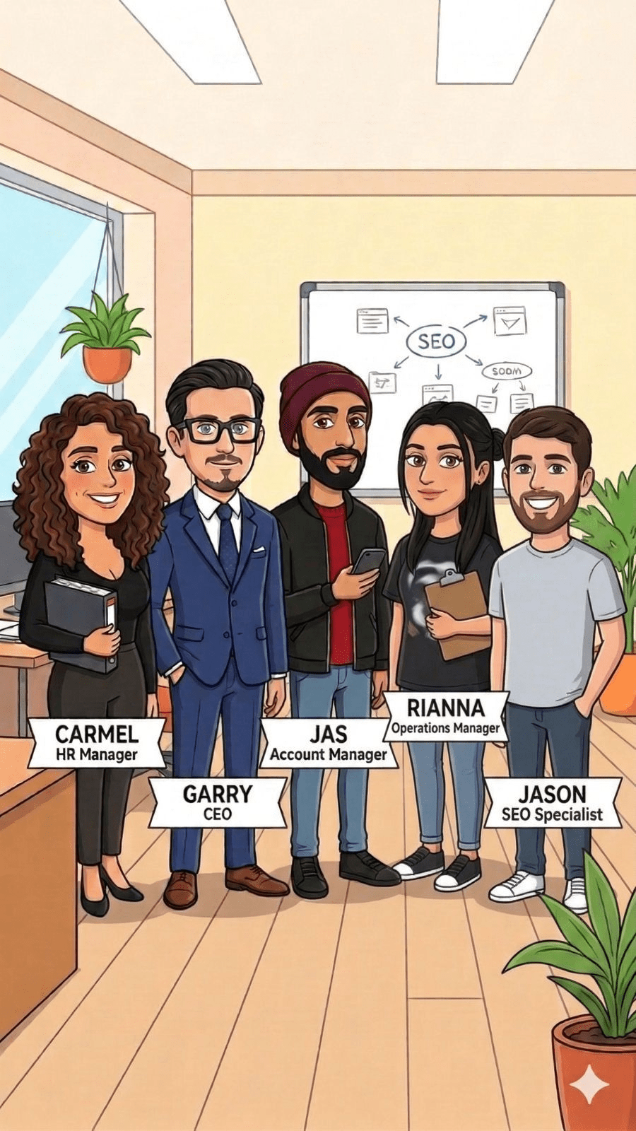 The Loving Social Media team working together